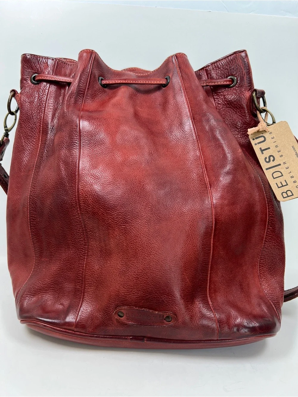 NWT! Bed Stu Eve Bucket Bag Monarch Red